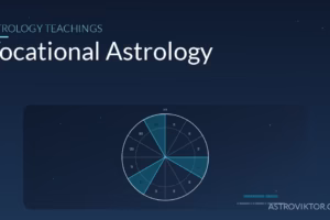 Chart wheel with the vocational earth houses 2, 6 and 10 highlighted