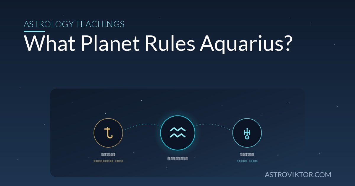 Diagram of Aquarius with its two ruling planets, Saturn and Uranus